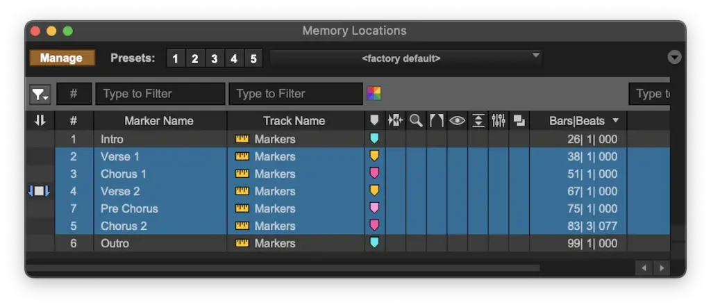 Pro Tools 2024.6 Memory Location